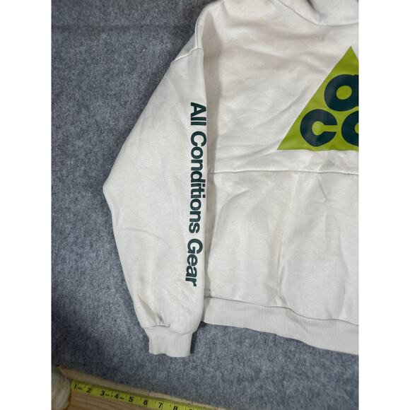 Nike ACG Hoodie Unisex Kids XL Beige Icon Fleece Pullover Sweatshirt Athleisure - Picture 4 of 5